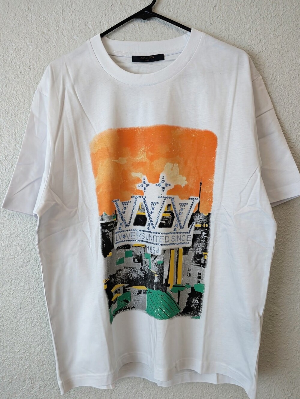 Louis Vuitton Embellished Graphic Cotton T-Shirt Size L